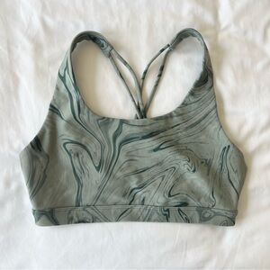 Spiritual Gangster Marble Print Sports Bra